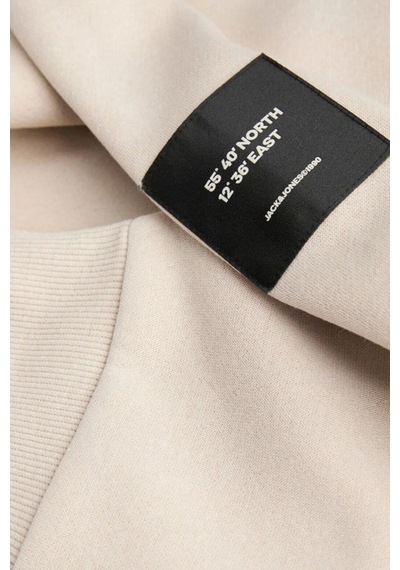 Jack & Jones Jjcleveland Pamuklu Bisiklet Yaka Sweat Erkek Sweat 12298440 Taş