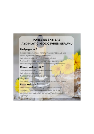 Göz Çevresi Serumu-morluk Karşıtı,aydınlatıcı Bakım,kafein,hyaluronik Asit,vitamin C,at Kestanesi