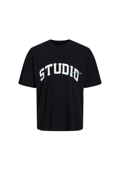 Jack & Jones Jorbrınk Studio Erkek Bisiklet Yaka Turuncu T-shirt 12227718 Siyah