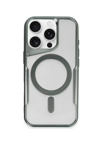 Newface Apple İphone 16 Pro Kılıf Boyi Magsafe Silikon Kapak - Yeşil