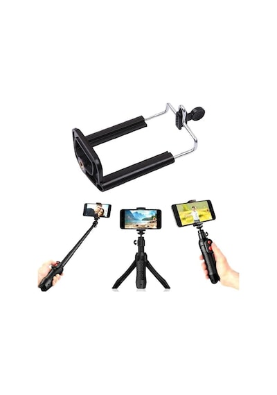 Telefon Tutucu Başlık, Tripod Başlığı, 360 Dönebilen Metal Tripod Mafsalı, Cep Telefon Tutucu, İphone, , , Uyumlu, Evrensel Tüm Telefonlara Uyumlu Kit
