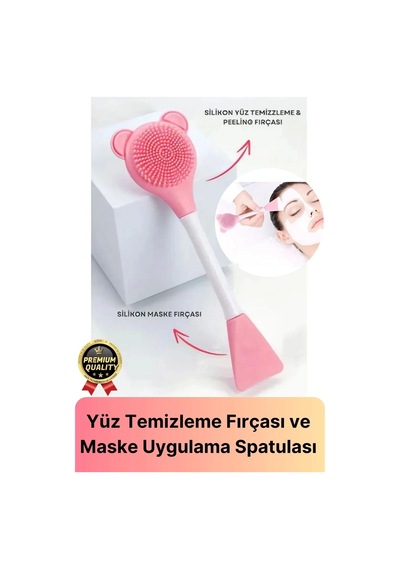 Özel Seri Esnek Yumuşak Silikon Yüz Cilt Krem Maske Uygulama Ve Temizleme Fırçası Spatulası 1 Adet