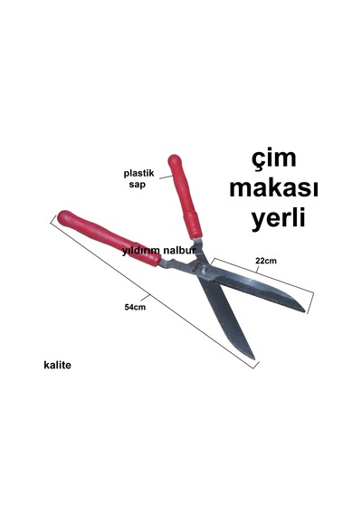Çim Makası Budama Makası Ot Biçme Makası Plastik Sap Çim Bi