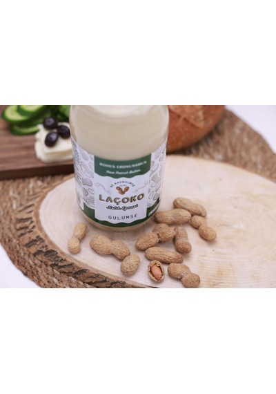 Laçoko Kişiye Özel Şekersiz Saf Katkısız Fıstık Ezmesi Glutensiz Vegan Doğal Az Kavrulmuş Çiğ Yer Fıstığı Ezmesi 2 x 1 KG