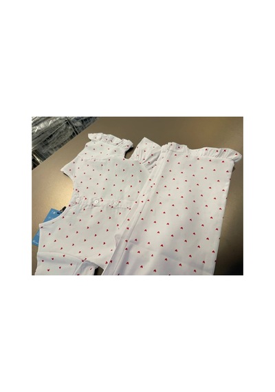 Poala Kids Poplin Kalp Takım Beyaz