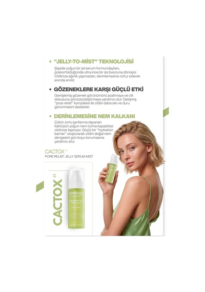 Gözenek Sıkılaştırıcı Kaktüs Özlü Serinletici Jel Sprey Serum Mist 80 Ml