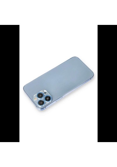 İphone 12 Pro Max Shine Kamera Lens Koruma Cam - Mavi Diğer