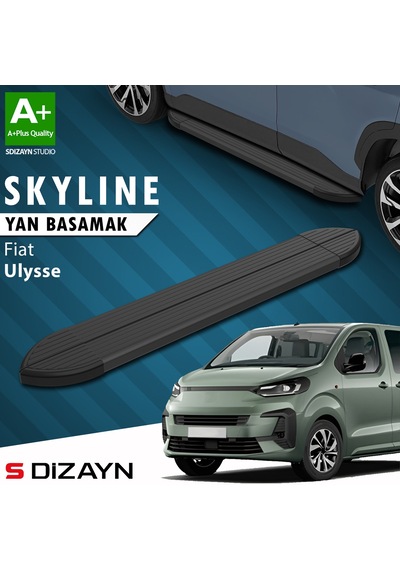 S-dizayn Fiat Ulysse Skyline Siyah Yan Basamak 213 Cm 2022 Üzeri A+ Kalite
