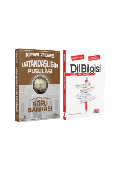 Cba Akademi 2026 Kpss Vatandaşlığın Pusulası Ve Akm Dil Bilgisi Soru Bankası Seti 2 Kitap