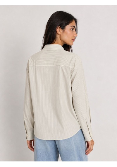 Loft Loose Fit Kadın Gömlek U.kol Lf2044844 Q1.v1 Bej
