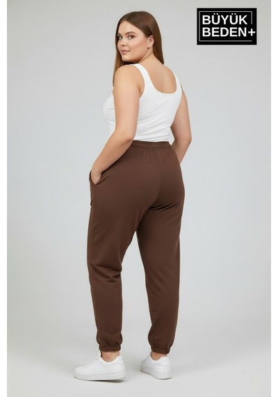 Süperlife Kadın Büyük Beden New York Paça Lastikli Rahat Kesim Jogger İnce Eşofman Altı Spr26beak951-5 Kahverengi Süperlife Kadın Büyük Beden New York Paça Lastikli Rahat Kesim Jogger İnce Eşofman Altı Spr26beak951-5 Kahverengi