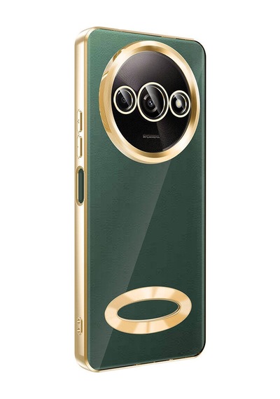 Xiaomi Redmi A3 4g 2024 Kılıf Kamera Korumalı Logo Gösteren Zore Omega Kapak-gold Gold