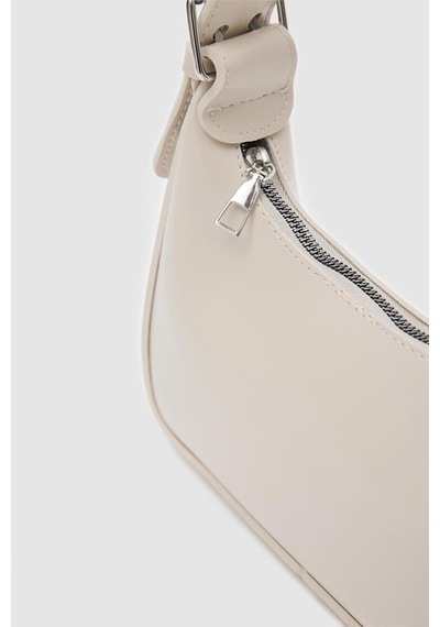 Shule Bags Muse Oval Baget Çanta Krem Krem