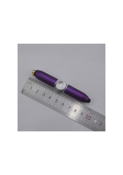 Led Işıklı 4 Ü 1 Arada Stylus Stres Çarklı Tükenmez Kalem Telefon Uyumlu Mor Mor
