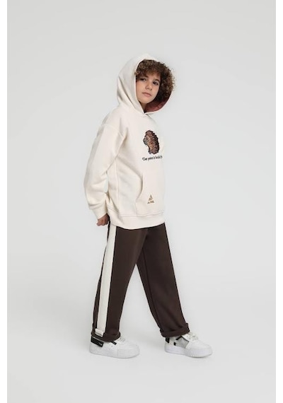 Jack Lions Erkek Çocuk Aslan İşlemeli Sweat Jac-1859 Ekru