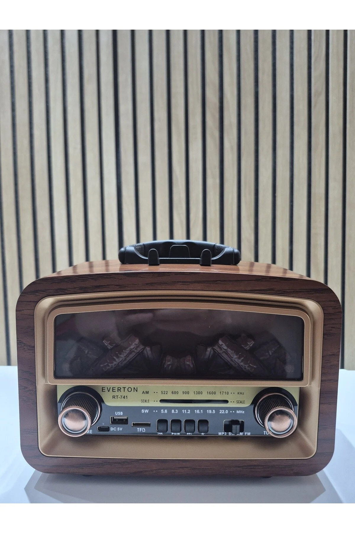 Rt-741 Bluetooth Fm-usb-tf-aux Şarjlı Nostaljik Radyo