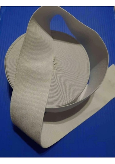Beyaz 3 Cm Paça, Bel Ve Don Lastiği 1 Paket 5 Metre