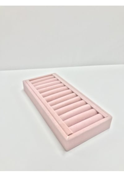 Rulo yüzük sergileme tablası (10x24cm) Gri