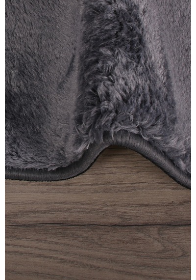 Relax Antrasit Köşeli 60x100 + 50x60 Cm 2'li Pufidik Banyo Paspas Antrasit