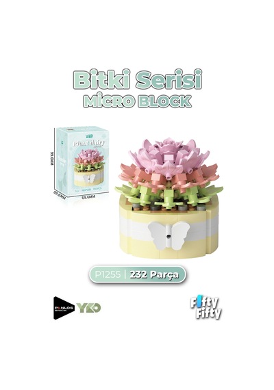 Panlos Micro Block Bitki Serisi 1255 Çiçek Buketi 232 Parça Oyuncak Yapım Seti Ffp-1255