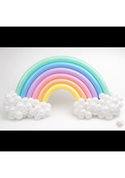 Makaron Sosis Balon Gökkuşağı Seti Parti & Baby Shower Dekoru 36 Parça Çok Renkli