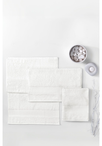 Yataş Essentials 3'lü El / Yüz / Baş Havlu Seti Ekru - 50 x 90 CM Ekru