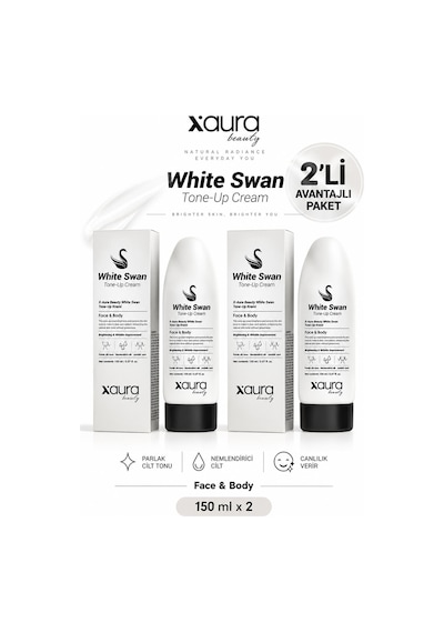 Xaura Global White Swan Tone-up Cream 150 Ml 2 Adet