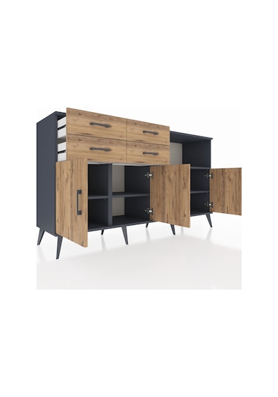 Kronos Konsol 4 Raflı 4 Çekmeceli 4 Kapaklı 176x59x99 Antrasit-ça Antrasit-çam Kronos Konsol 4 Raflı 4 Çekmeceli 4 Kapaklı 176x59x99 Antrasit-ça Antrasit-çam