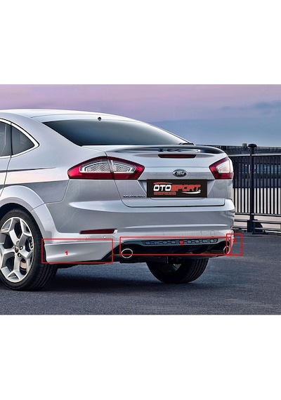 Ford Mondeo Arka Tampon Eki 3 Parça 2011 - 2014 Fiberglass Boyasız