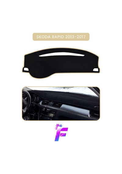 Skoda Rapid 2013-2017 Araca Özel Torpido Örtüsü Ön Göğüs Kılıfı Tam Koruma Tam Uyum A79 Torpido Halısı