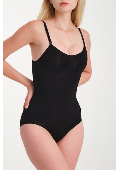 Fit Women 2 Beden Alt Tarafı Çıtçıtlı Seamless Zıbın Korse 9051 Siyah