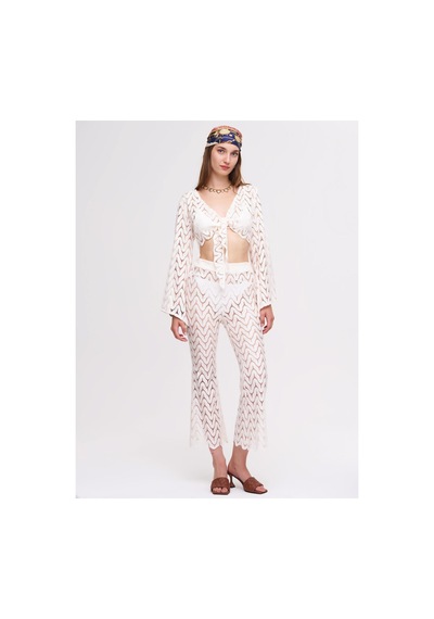 La Garita Jude Beyaz Crop Top&pantolon Set Beyaz Beyaz