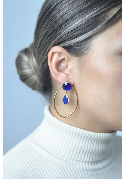 Kadir Jewellery 22 Ayar Altın Kaplama Vintage Küpe -el İşçiliği Ve Hipoalerjenik Küpe çok renkli 93593306