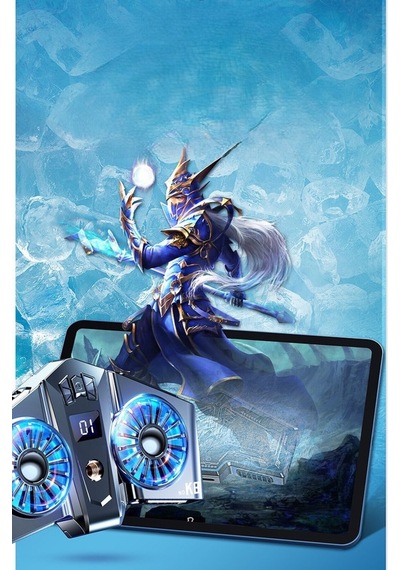 Çift Fan Soğutucu Led Işıklı Isı Derece Göstergeli Gaming Live Tablet Cep Telefon Soğutucu Radyatörü