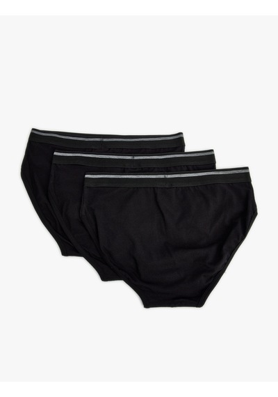 Koton 3'lü Slip Boxer Seti Basic Pamuklu Siyah 5slm90003mk Siyah