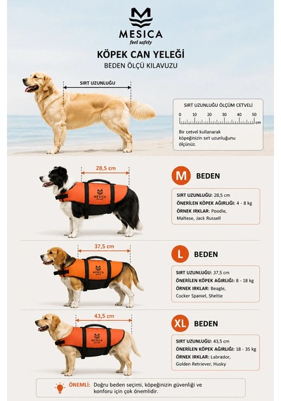Köpek Can Yeleği Pawsaver Kolay Kaldırma Tutamaklı