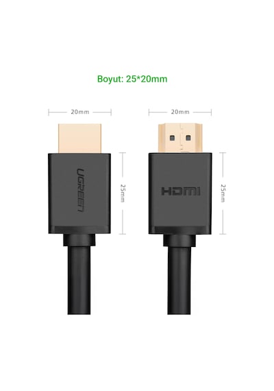Ugreen Uhd 4k Yüksek Hızlı Ethernet Ve Hdmı Kablosu, 1.5 Metre, 60820 -