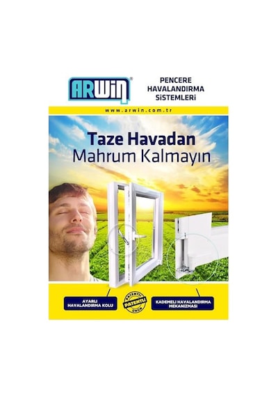 Arwin Kapı Pencere Kademeli Havalandırma Kolu Sağ Açılım