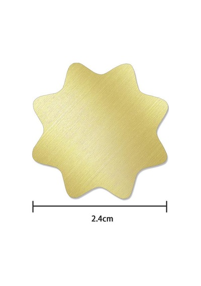 Boş Mum Mühür Pirinç Damga Başlığı Sekizgen Yıldız 24x284mm