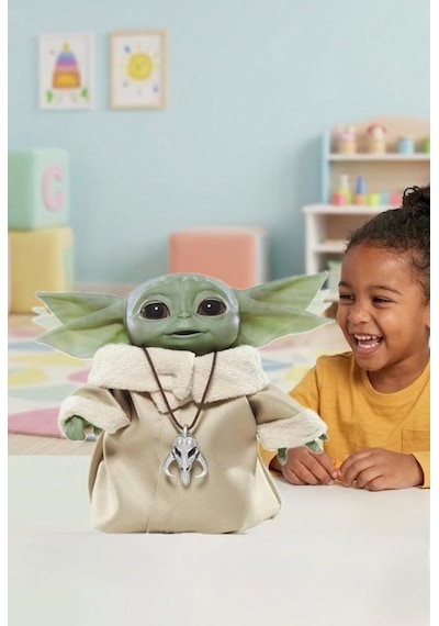 Baby Yoda İnteraktif Animatronic 25+ Ses Ve Hareket Kombinasyonlu İnteraktif Oyuncak Bebek