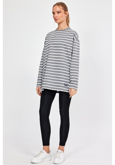 Alexander Gardi Alexandergardı Çizgili Oversize Sweatshirt B23-00158 001