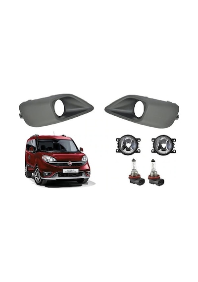 Fiat Doblo 4 Sis Farı Sis Kapağı Sis Far Seti Komple Takım Sağ Ve Sol