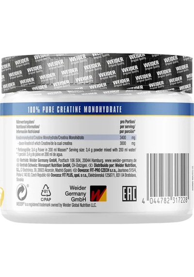 Pure Creatine 250 G Creapure 73 Servis Germany