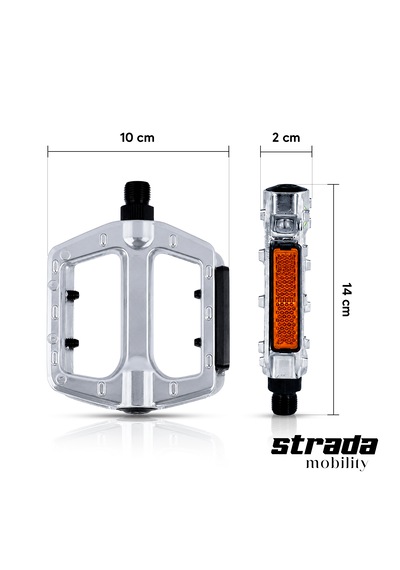 Strada Alüminyum Bilyalı Reflektörlü Bisiklet Pedalı