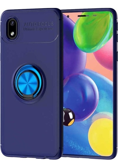 Galaxy A01 Core Kılıf Zore Ravel Silikon Kapak Mavi