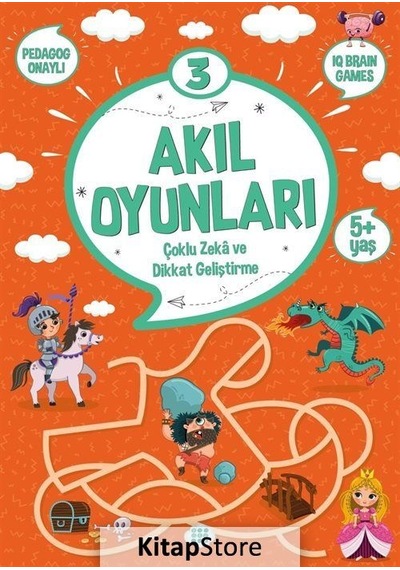 Akıl Oyunları 3 - Çoklu Zeka ve Dikkat Geliştirme 5+ Yaş- Dokuz Yayınları