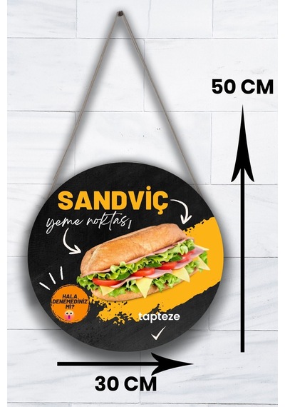 Sandviç Salonu Için Duvar, Kapı, Çift Taraflı Askılı Pano Karşılama Tabelası, Cafe Büfe Süs Dekor