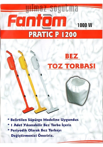 Fantom P1200 Pratik Dik Süpürge Bez Toz Torba - 5 Adet