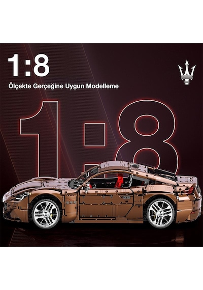 Reobrix 11009 Lisanslı 1/8 Maserati Granturismo Kumanda Ve Motorlu Yaratıcı Yapı Blok Seti Building Blocks - 5480 Parça