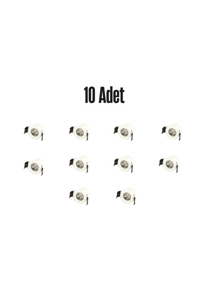 Ct-5270 Yıldız Beyaz 1.5w Led Spot 10 Adet